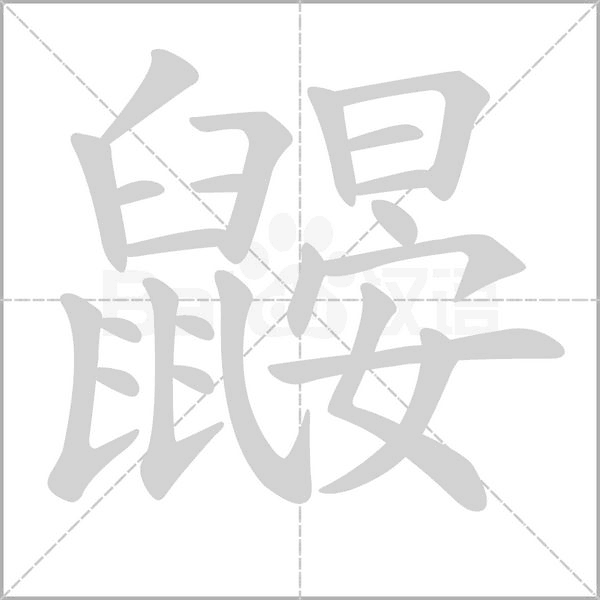 鼹字动态笔顺演示