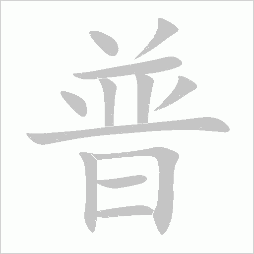 普字动态笔顺演示