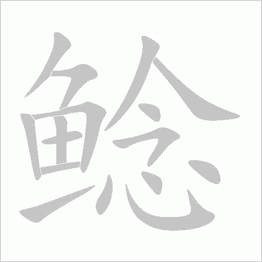 鲶字动态笔顺演示