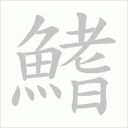 鰭字动态笔顺演示