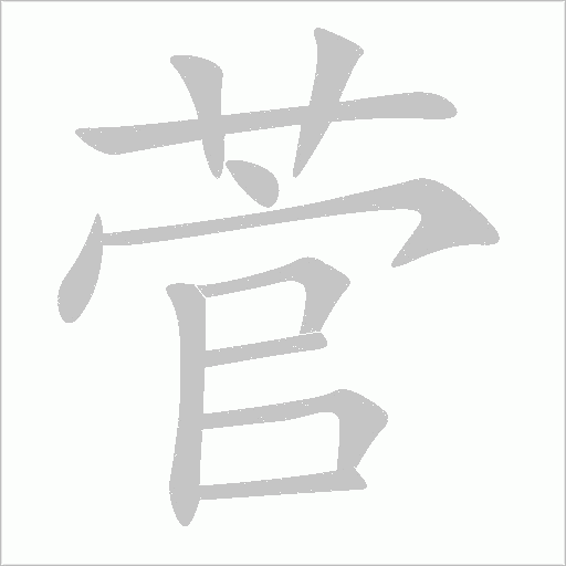 菅字动态笔顺演示