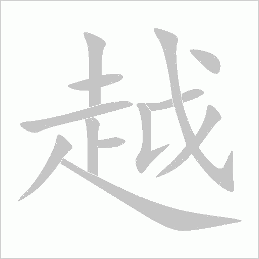 越字动态笔顺演示