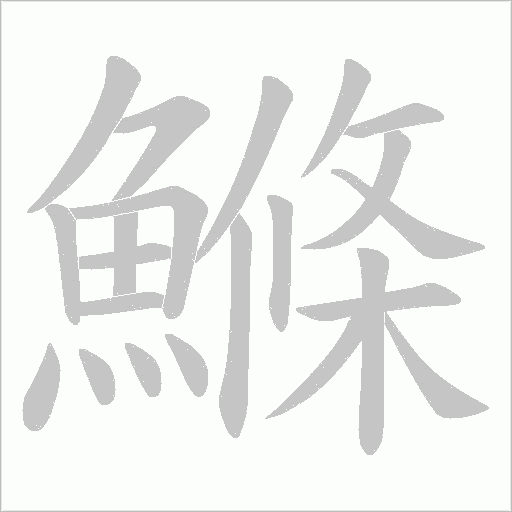 鰷字动态笔顺演示