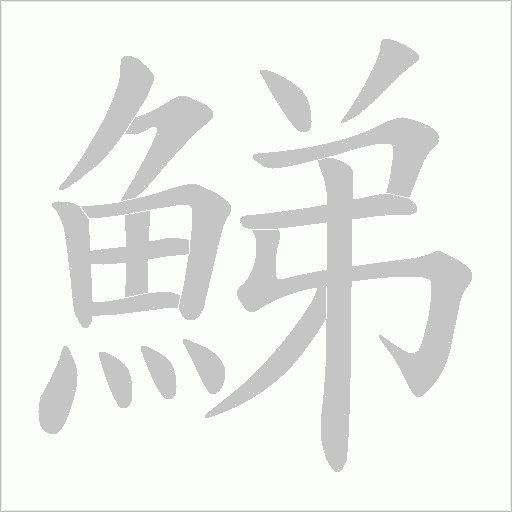 鮷字动态笔顺演示