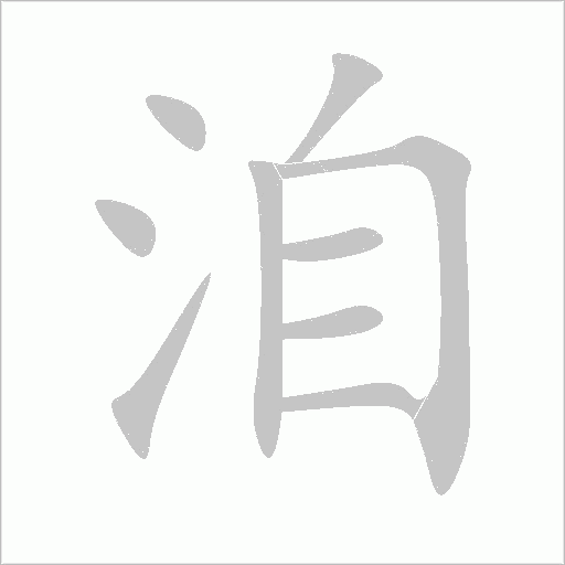 洎字动态笔顺演示