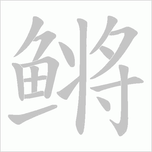 鳉字动态笔顺演示