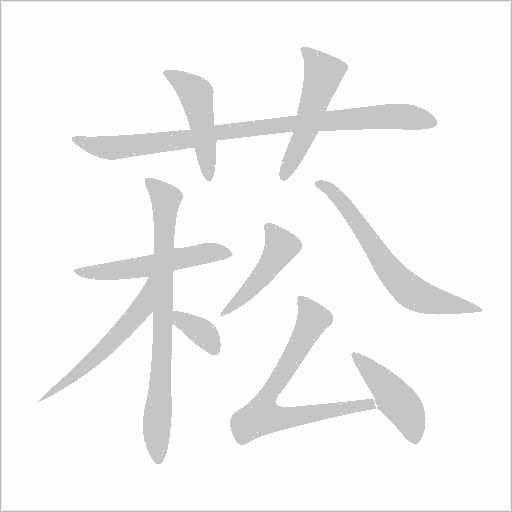 菘字动态笔顺演示