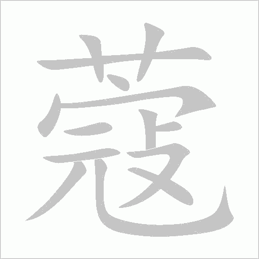 蔻字动态笔顺演示
