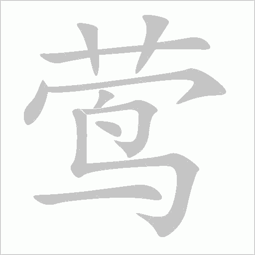 莺字动态笔顺演示