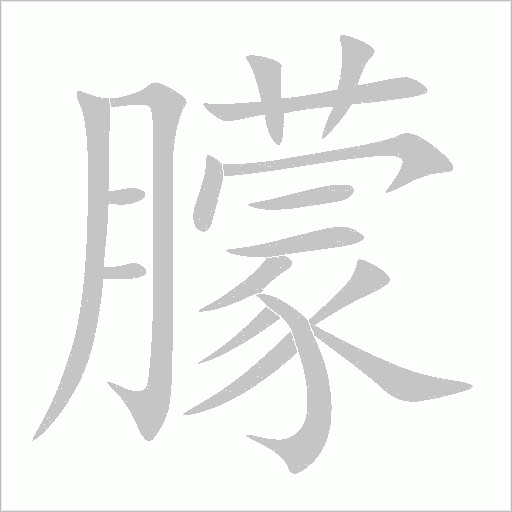 朦字动态笔顺演示