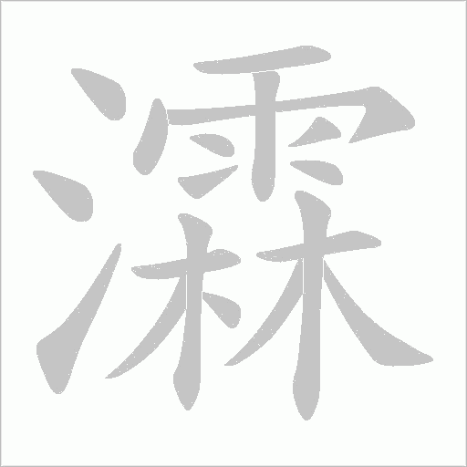 瀮字动态笔顺演示