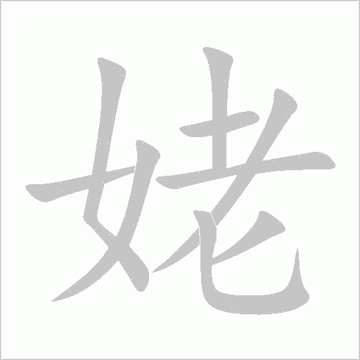 姥字动态笔顺演示