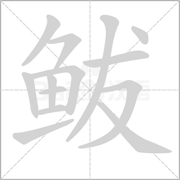 鲅字动态笔顺演示