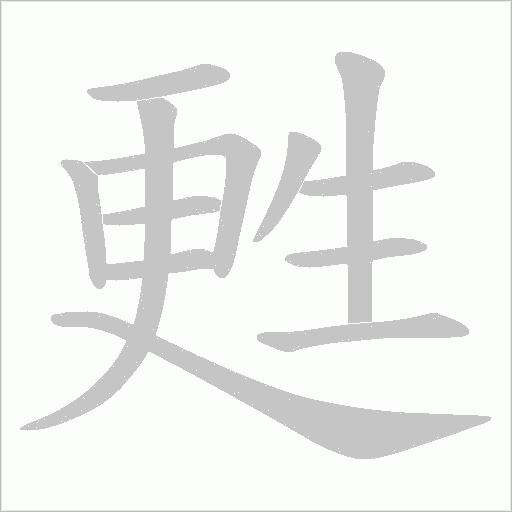 甦字动态笔顺演示