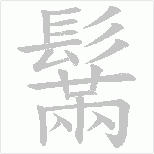 鬗字动态笔顺演示
