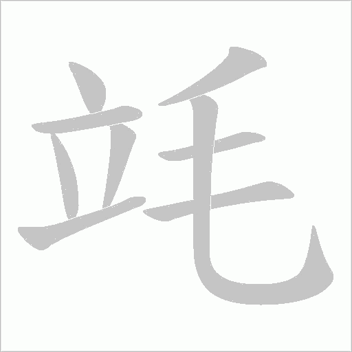 竓字动态笔顺演示
