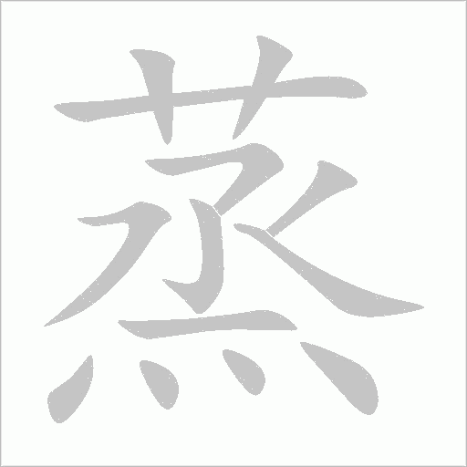 蒸字动态笔顺演示