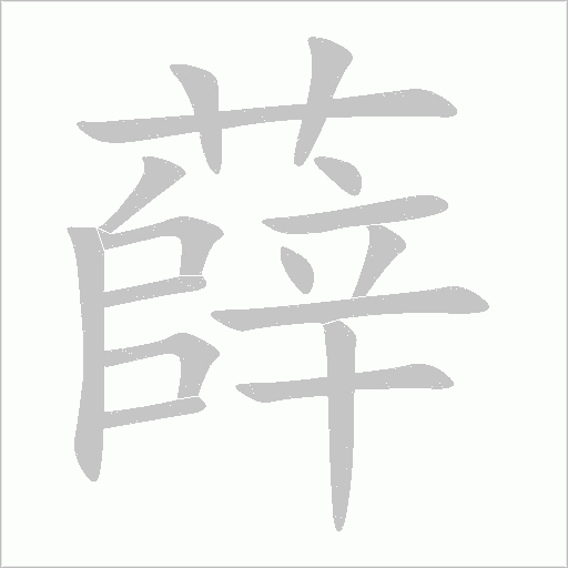 薛字动态笔顺演示