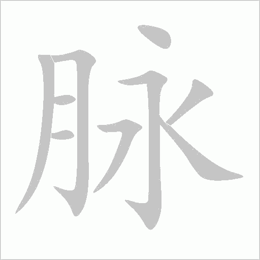 脉字动态笔顺演示