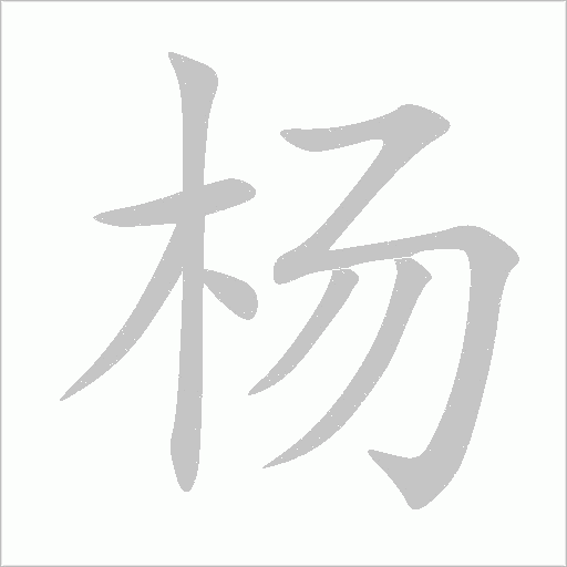 杨字动态笔顺演示