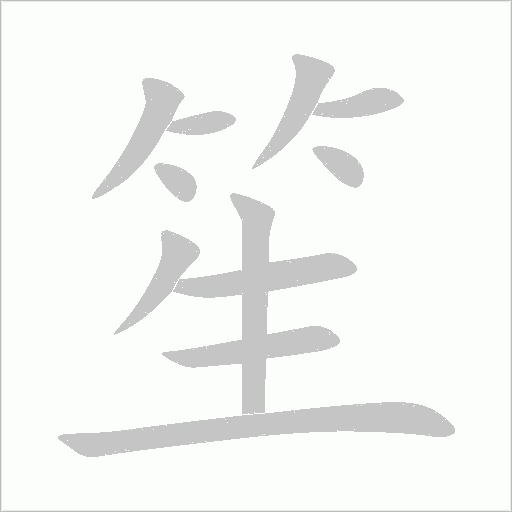 笙字动态笔顺演示