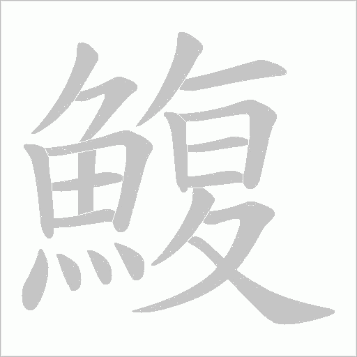 鰒字动态笔顺演示