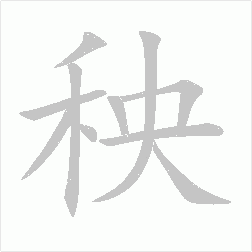 秧字动态笔顺演示