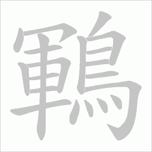 鶤字动态笔顺演示