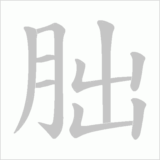 朏字动态笔顺演示