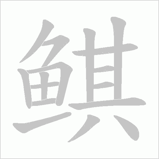 鲯字动态笔顺演示