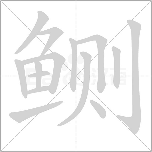 鲗字动态笔顺演示
