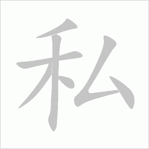 私字动态笔顺演示