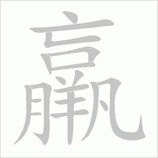 羸字动态笔顺演示