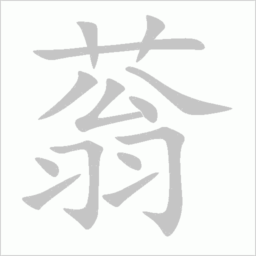 蓊字动态笔顺演示