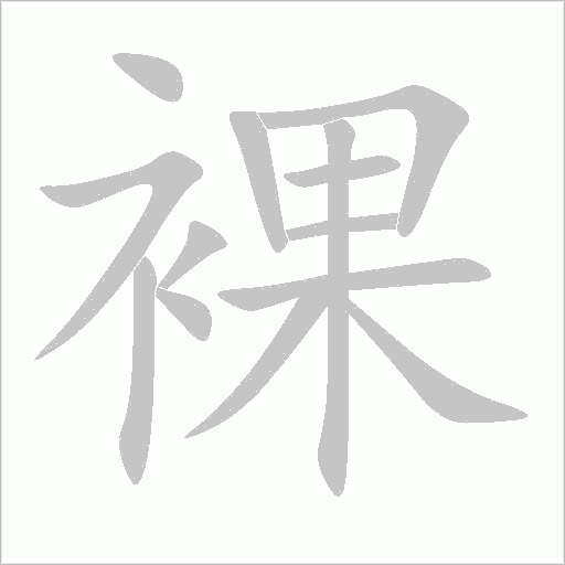 裸字动态笔顺演示