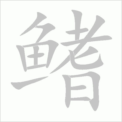 鳍字动态笔顺演示