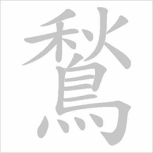 鶖字动态笔顺演示