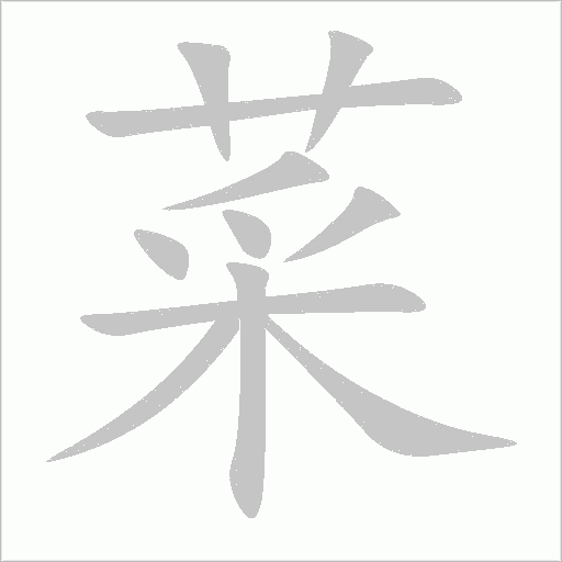 菜字动态笔顺演示