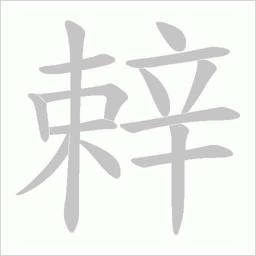 辢字动态笔顺演示