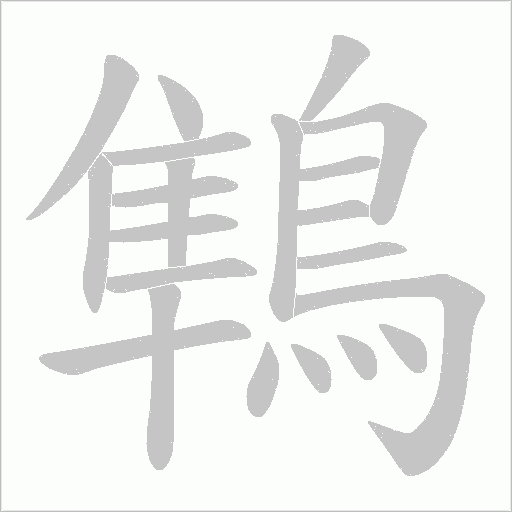 鶽字动态笔顺演示