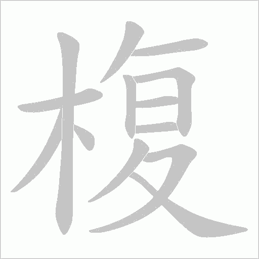 椱字动态笔顺演示