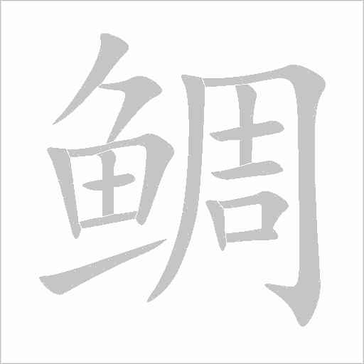 鲷字动态笔顺演示