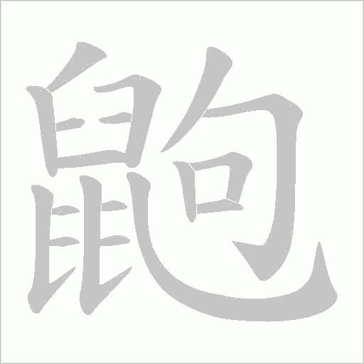 鼩字动态笔顺演示
