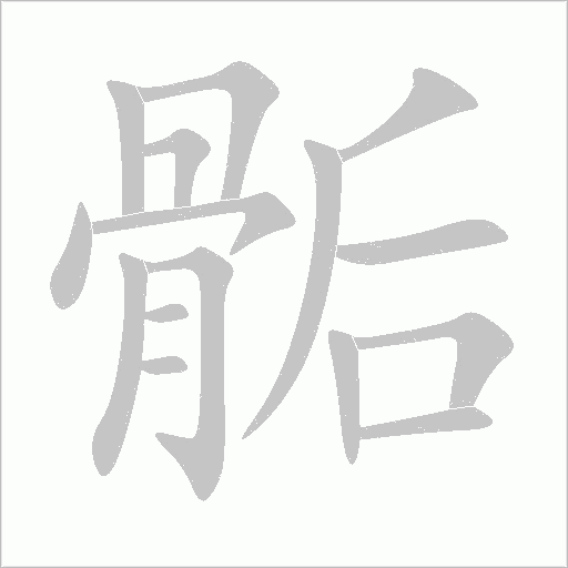 骺字动态笔顺演示