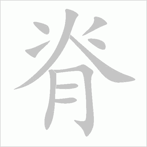 脊字动态笔顺演示