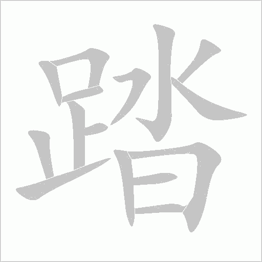 踏字动态笔顺演示