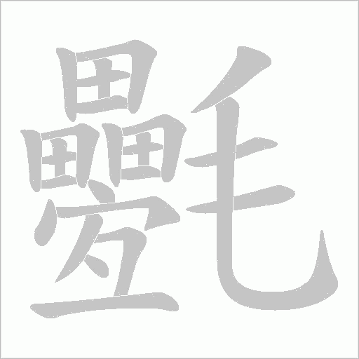 氎字动态笔顺演示