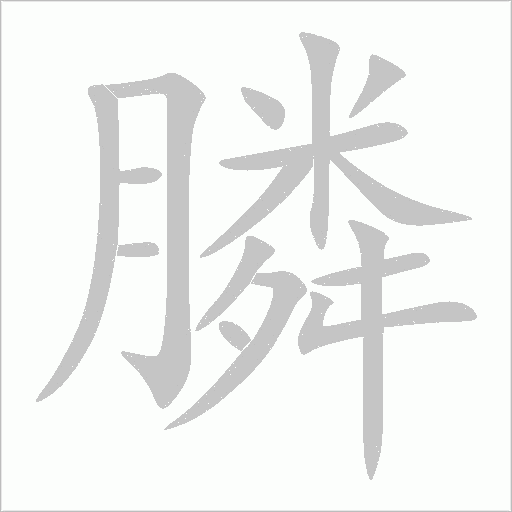 膦字动态笔顺演示