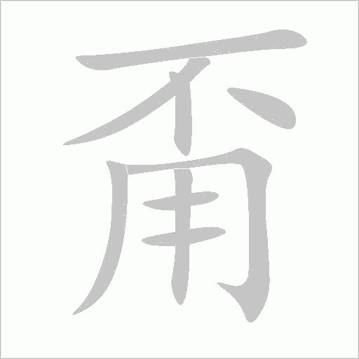 甭字动态笔顺演示