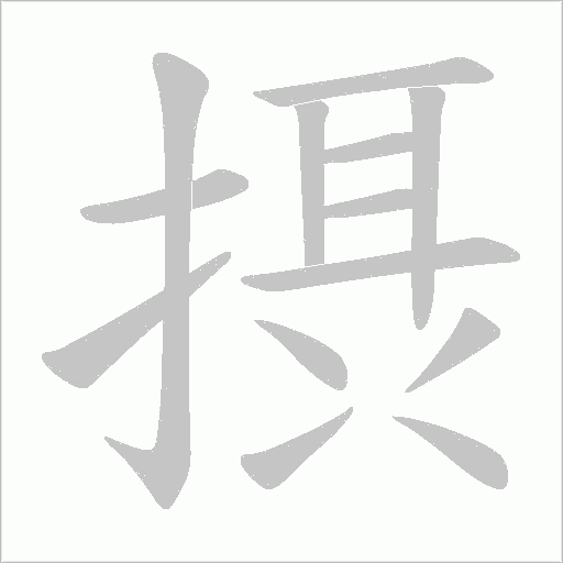 摂字动态笔顺演示